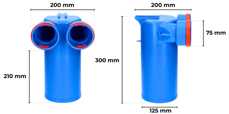 SKRZYNKA ROZPRĘŻNA REKUPERACJA 2x75 mm fi 125 AST + USZCZELKI