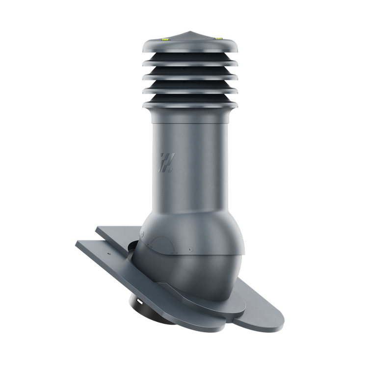 Kominek wentylacyjny do dachówki KARPIÓWKI CIEMNY GRAFIT RAL 7016 fi150