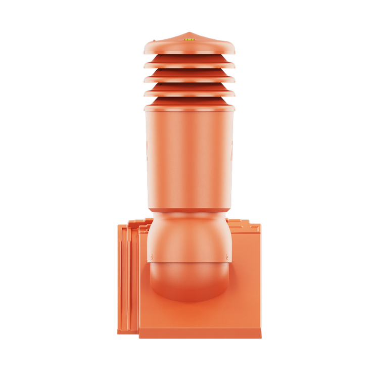 Kominek wentylacyjny IZOLOWANY do dachówki OREA 9 CZERWIEŃ NATURALNA fi150