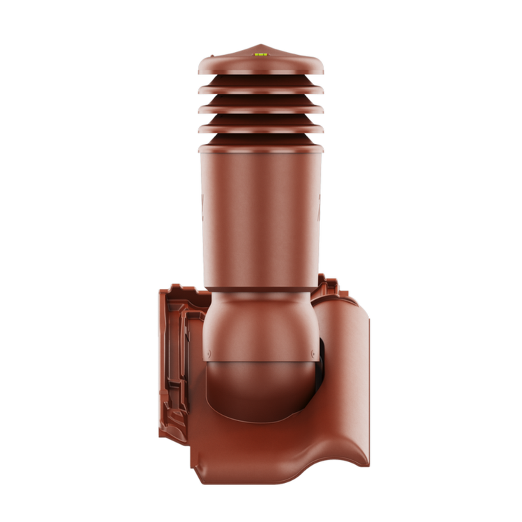 Kominek wentylacyjny IZOLOWANY do dachówki TITANIA KASZTANOWA fi150