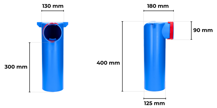 SKRZYNKA ROZPRĘŻNA POD ANEMOSTAT 1x90 mm fi125