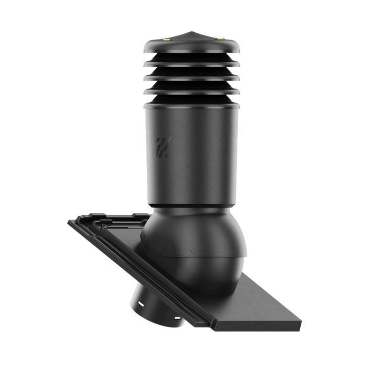 Kominek wentylacyjny IZOLOWANY do dachówki OREA 9 CZARNA ANGOBA SZLACHETNA fi125