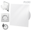 Wentylator łazienkowy dRim fi125 (HS+TS) + FRONT PP Biały połysk