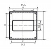 Kołnierz przyścienny 155/155 do kanału 100x55
