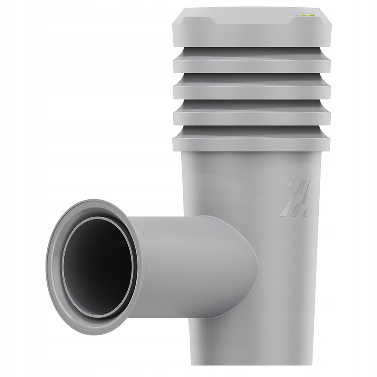 Wyrzutnia czerpnia ścienna kominek wentylacyjny wywietrznik SZARY fi110