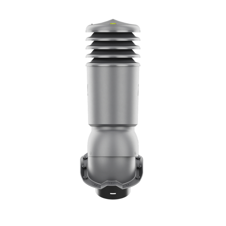 Kominek Wentylacyjny IZOLOWANY WYRZUTNIA fi150mm do blachy trapezowej  T18 GRAFIT RAL 7024