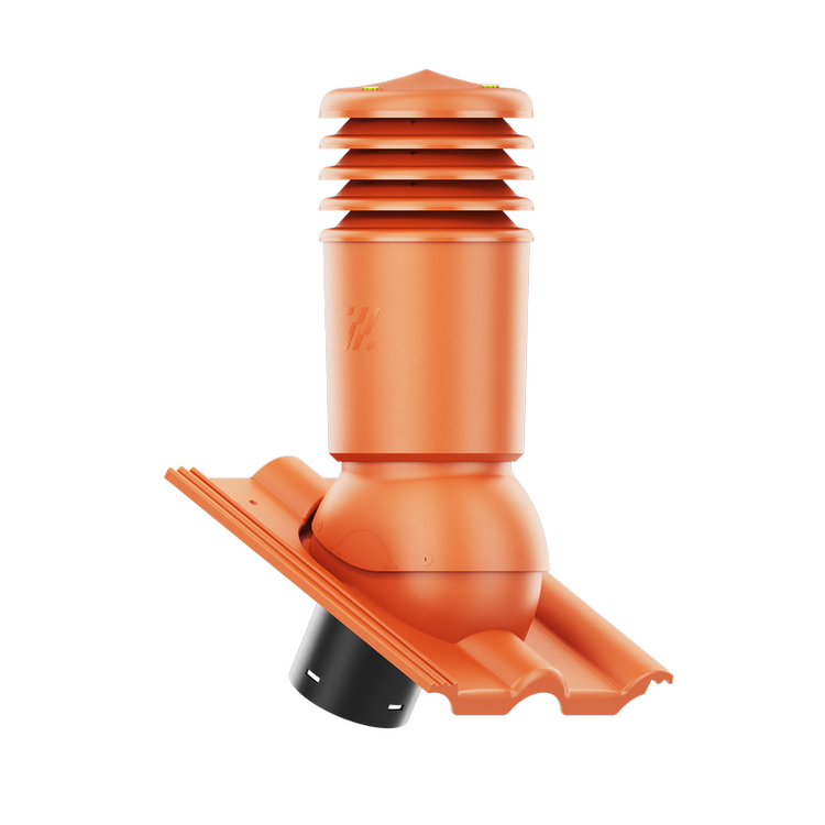 Kominek wentylacyjny IZOLOWANY do dachówki ROMAŃSKA CEGLANY LUMINO/CISAR fi150