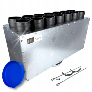 Skrzynka rozdzielcza rozdzielacz przelotowy wentylacja fi 200 / 14x75 mm