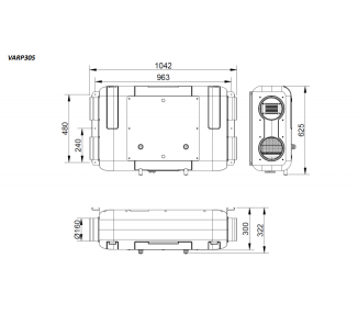 REKUPERATOR AQUILA 305 SUFITOWY PODWIESZANY