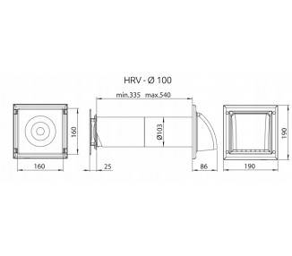 Rekuperator kompaktowy HRV100 z pilotem