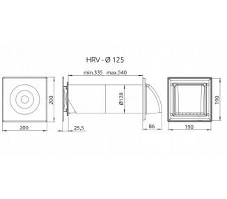 Rekuperator kompaktowy HRV125 z pilotem