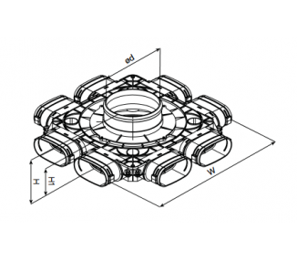 SKRZYNKA ROZDZIELCZA 8x52/160 SYSTEM OWALNY FLAT