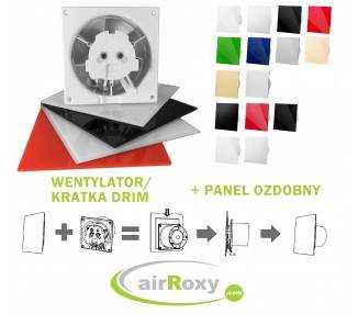 PANEL wentylatora AIRROXY dRim szklany biały połysk