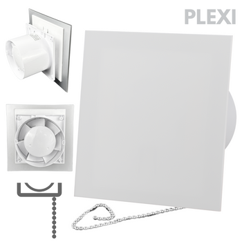 Wentylator łazienkowy dRim fi100 (PS) + FRONT PP Biały mat