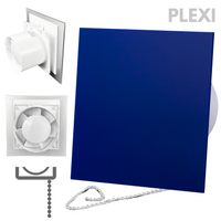 Wentylator łazienkowy dRim fi125 (PS) + FRONT PP Niebieski