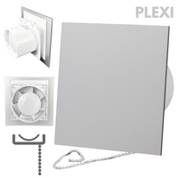 Wentylator łazienkowy dRim fi100 (PS) + FRONT PP Szary