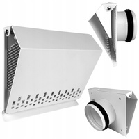 Czerpnia powietrza ścienna kratka wentylacyjna fi 100 kolor: BIAŁA