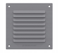 Kratka wentylacyjna z siatką 14x14 / 17x17 Szara