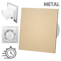 Wentylator łazienkowy dRim fi100 (DTS) + FRONT Szczotkowane złoto