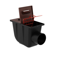 Osadnik Rynnowy Boczny BRĄZOWY do Rur Okrągłych z klapką rewizyjną fi110 