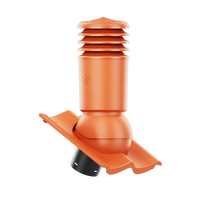 Kominek wentylacyjny IZOLOWANY do dachówki GOTEBORG PLANAR/DURATOP CZERWONA fi150