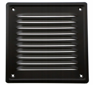 KRATKA OSŁONA WENTYLACYJNA metalowa CZARNA 14x14