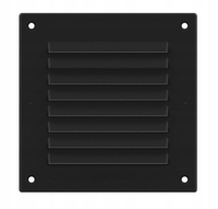 Kratka wentylacyjna z siatką 14x14 / 17x17 Czarna