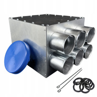 Rozdzielacz wentylacyjny skrzynka rozdzielcza 6x90 mm REKUPERACJA fi 160