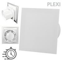 Wentylator łazienkowy dRim fi100 (DTS) + FRONT PP Biały mat