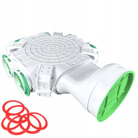 SKRZYNKA ROZDZIELCZA WEJŚCIE BOCZNE ROZDZIELACZ REKUPERACJA fi 160 / 6x90 mm