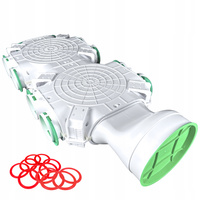 SKRZYNKA ROZDZIELCZA WEJŚCIE BOCZNE ROZDZIELACZ REKUPERACJA fi 160 / 10x90 mm