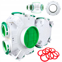 SKRZYNKA ROZDZIELCZA PRZELOTOWA ROZDZIELACZ REKUPERACJA fi 200/160 / 12x75 mm