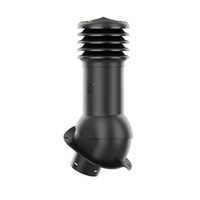 Kominek Wentylacyjny WYRZUTNIA fi125mm - Do Każdej Blachodachówki CZARNY RAL 9005