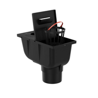 Osadnik Rynnowy Pionowy CZARNY do Rur Okrągłych z klapką rewizyjną fi110 