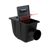 Osadnik Rynnowy Boczny ANTRACYT do Rur Okrągłych z klapką rewizyjną fi110 