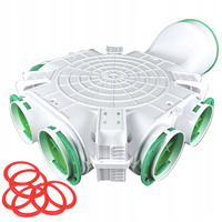 SKRZYNKA ROZDZIELCZA WEJŚCIE BOCZNE ROZDZIELACZ REKUPERACJA fi 160 / 6x75 mm