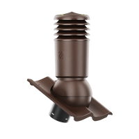 Kominek wentylacyjny IZOLOWANY do dachówki GOTEBORG PLANAR/DURATOP BRĄZOWA fi125
