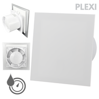 Wentylator łazienkowy dRim fi100 (HS+TS) + FRONT PP Biały mat