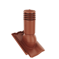 Kominek wentylacyjny IZOLOWANY do dachówki NIBRA F8 1/2 CZERWONY fi150