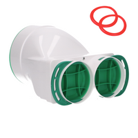 SKRZYNKA ROZPRĘŻNA pod anemostat podsufitowa POZIOMA fi 125 / 2x75 mm