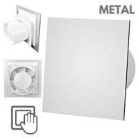 Wentylator łazienkowy dRim fi125 (S) + FRONT PP Szczotkowane srebro