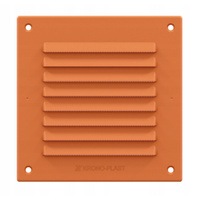 Kratka wentylacyjna z siatką 14x14 / 17x17 Ceglana