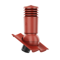 Kominek wentylacyjny IZOLOWANY do dachówki BAŁTYCKA/IKAST/SKAGEN CZERWONY fi125