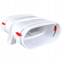 Mufa Łącznik Złączka Kanałów - Rekuperacja - System Owalny FLAT 52x117 mm