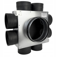 Skrzynka rozdzielcza rozdzielacz rurowy wentylacyjny fi200 / 8x90mm