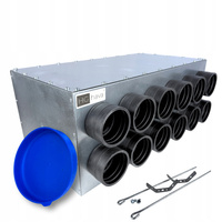 Skrzynka rozdzielcza rozdzielacz przelotowy wentylacja fi 200 / 12x75 mm