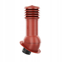 Kominek wentylacyjny WYRZUTNIA do pokryć płaskich CZERWONY fi125