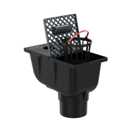 Osadnik Rynnowy Pionowy ANTRACYT do Rur Okrągłych z kratką rewizyjną fi110 