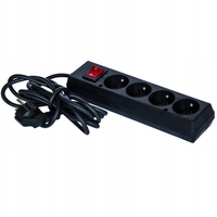 Przedłużacz z Uziemieniem i Wyłącznikiem 3m 4x