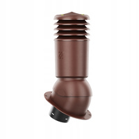 Kominek wentylacyjny IZOLOWANY WYRZUTNIA do pokryć płaskich BRĄZOWY fi150